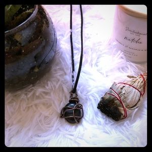 🌙 handmade wire-wrapped crystal necklace 🌙